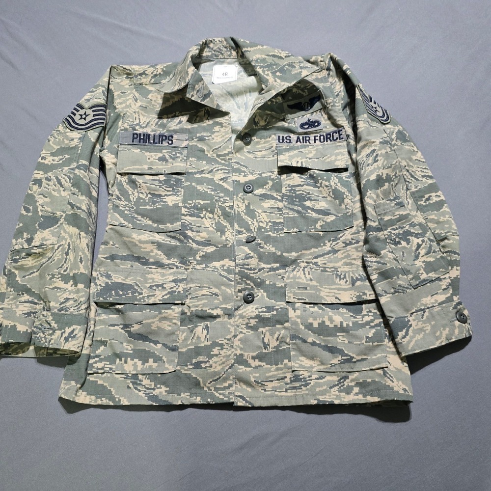 US Air Force Digital Camo Utility Jacket women Phillips Military Uniform 4R